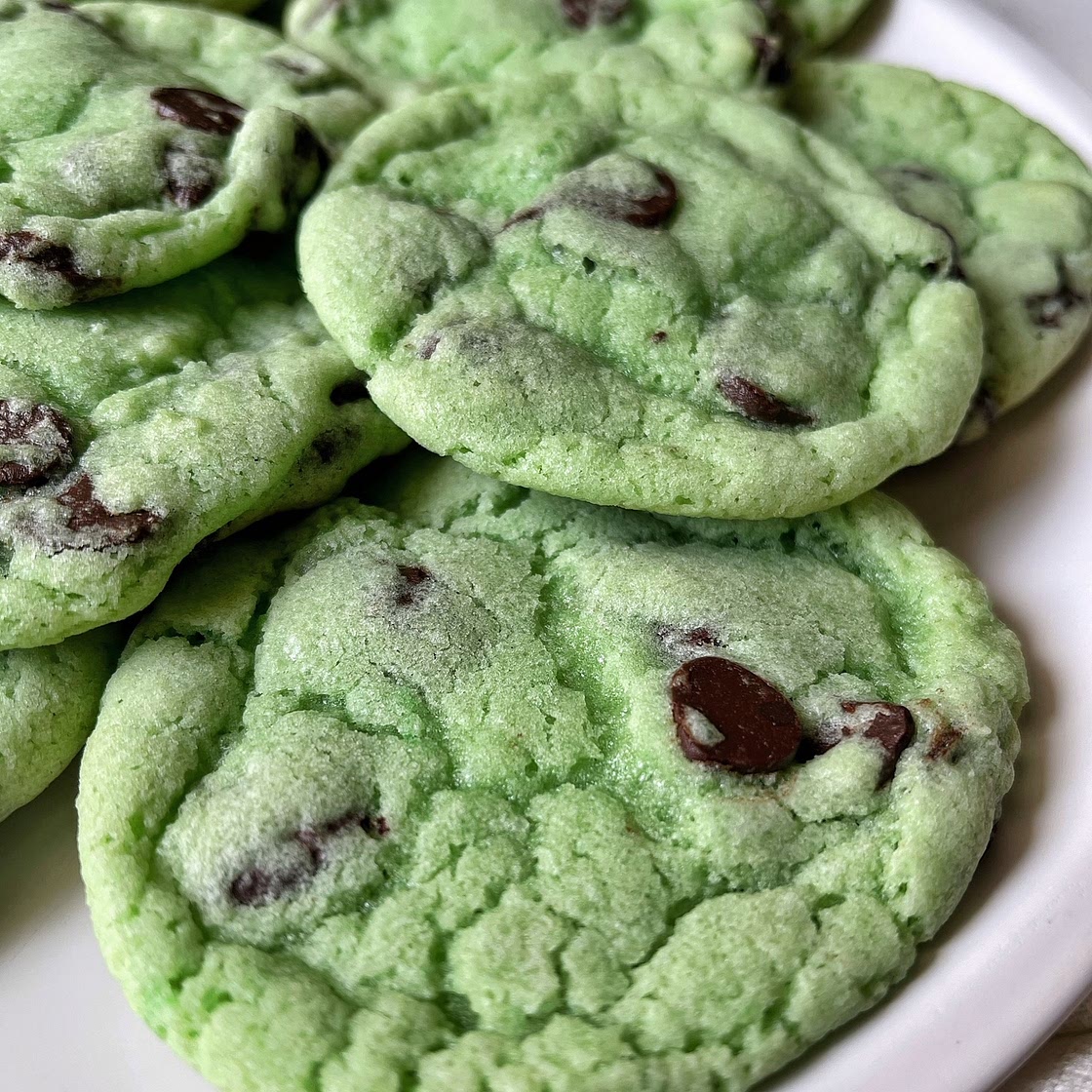 The Best Mint Chocolate Chip Cookie Recipe with Gluten-Free Option!
