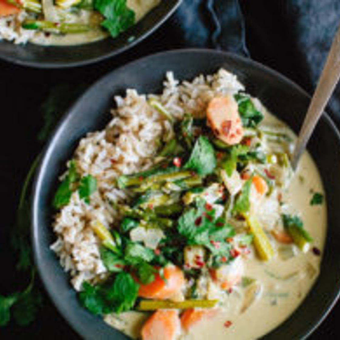 Thai Green Curry with Spring Vegetables