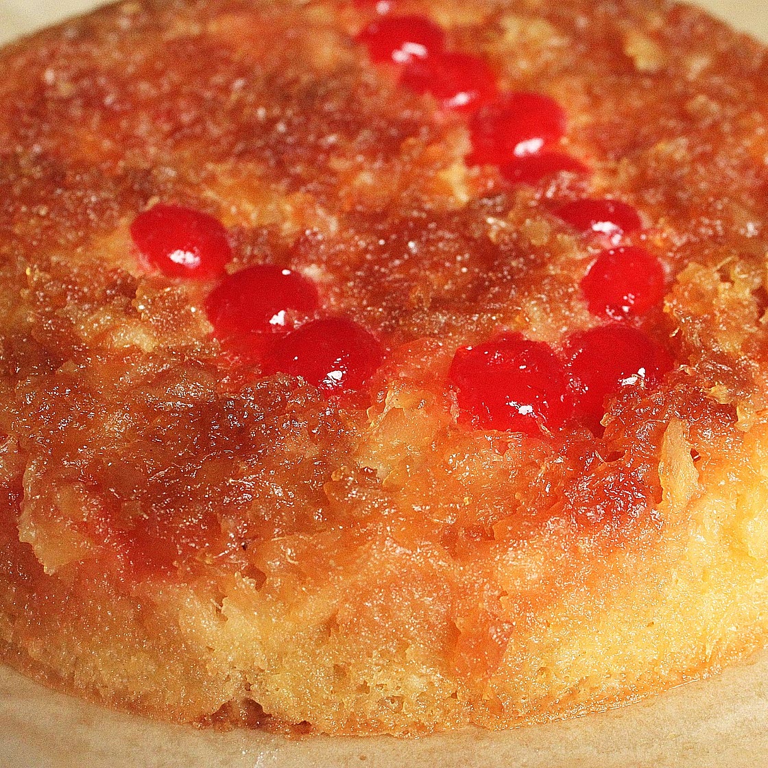 Pineapple Upside Down Cake in Cast Iron Skillet