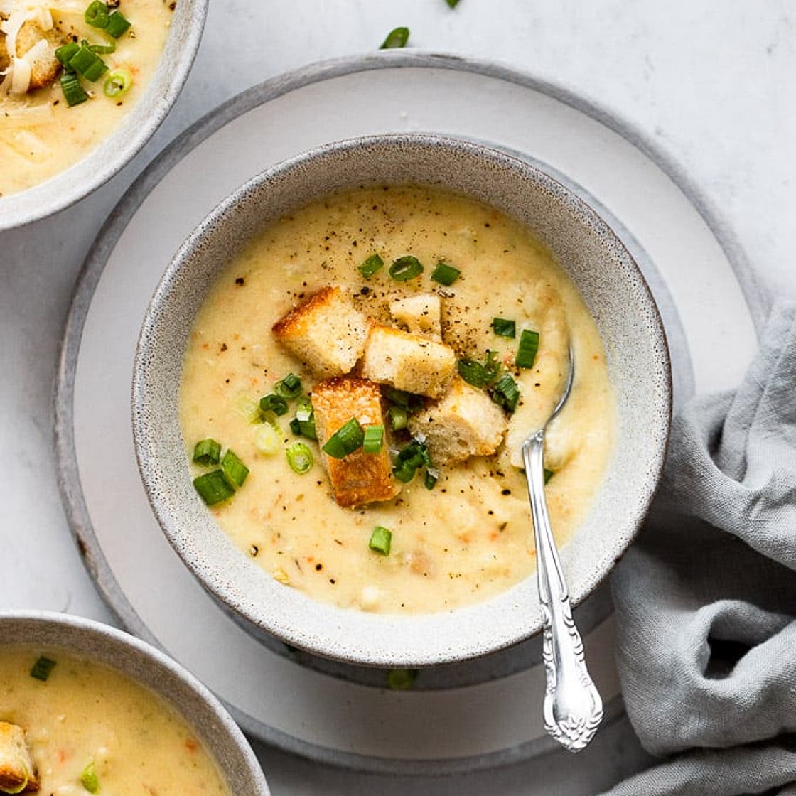 Vegetarian Potato Soup with Coconut Milk