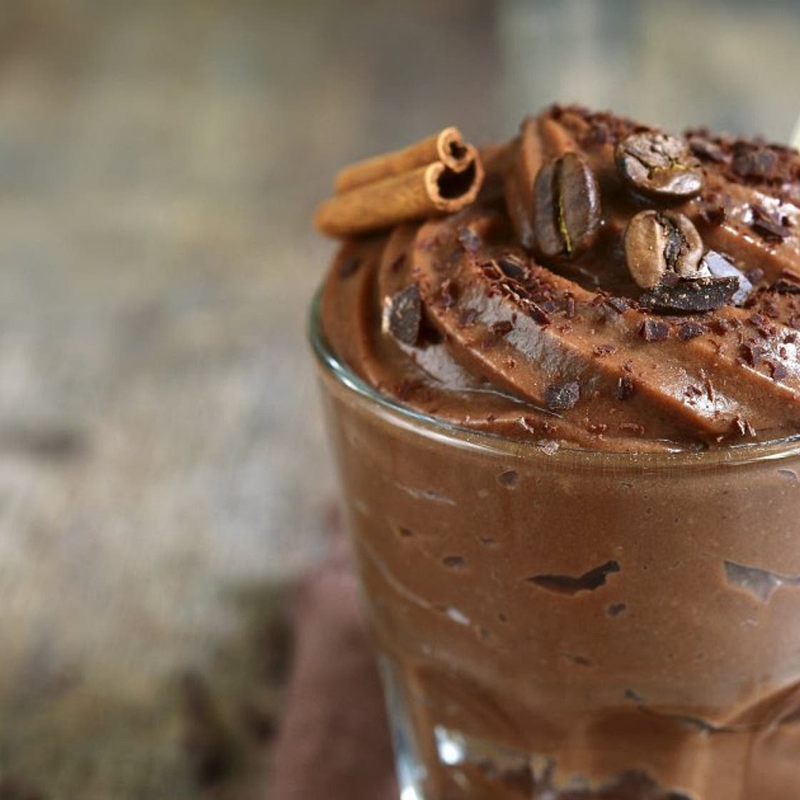 Mousse au chocolat, café, orange et cannelle