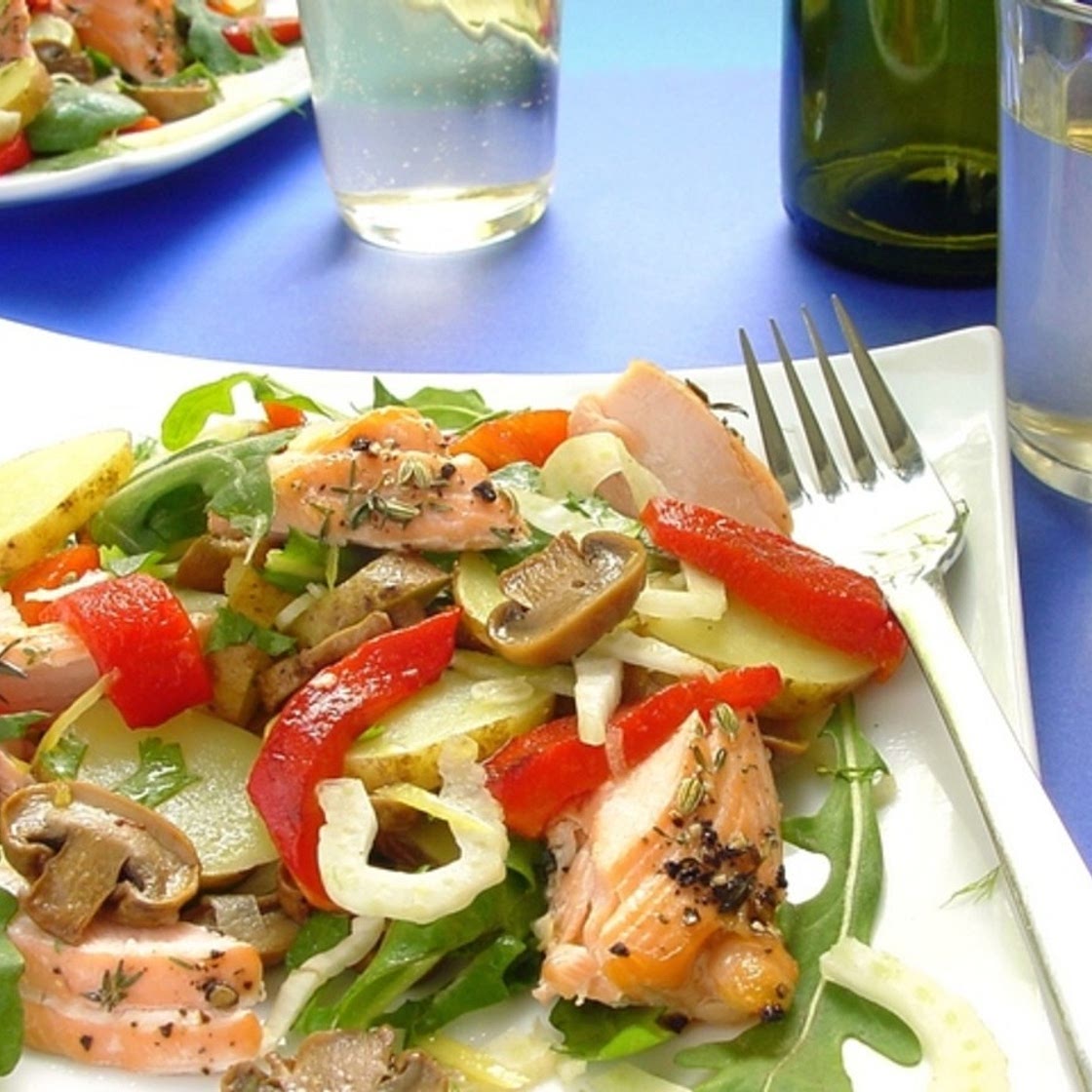Roasted Salmon Salad