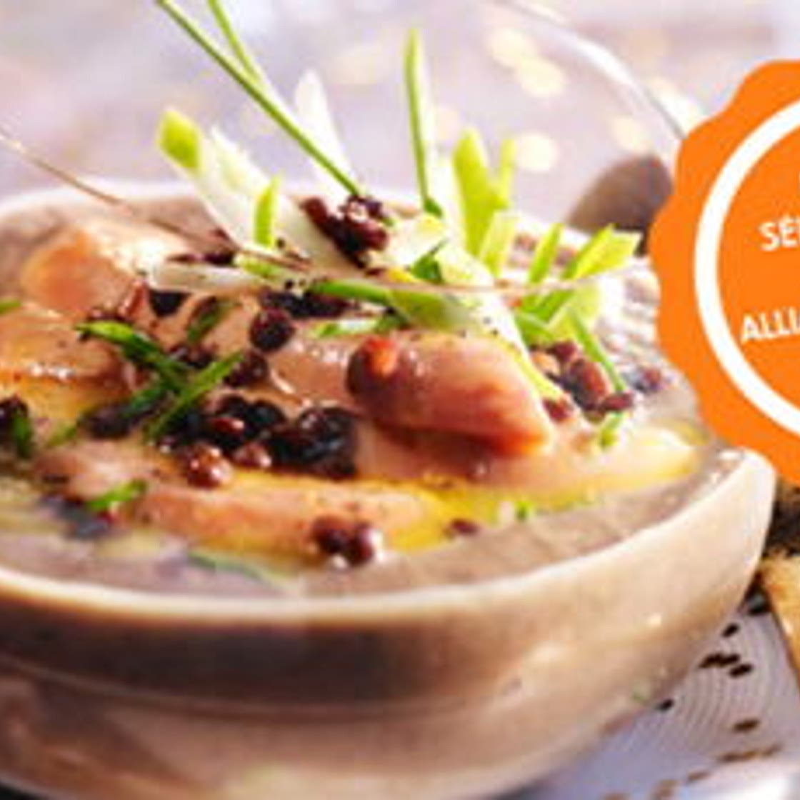 Velouté de lentilles au foie gras