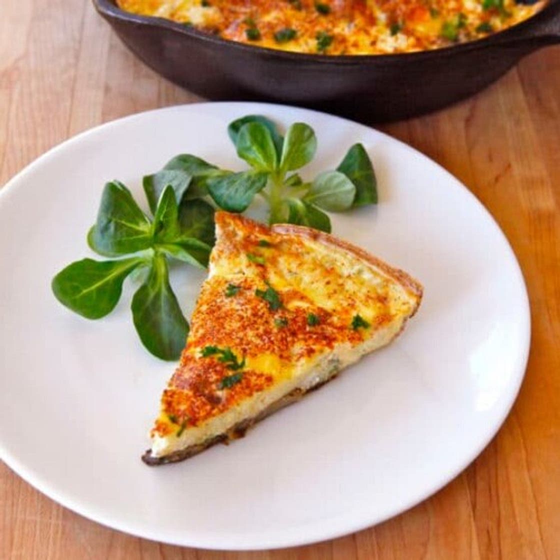 Mushroom, Harissa and Goat Cheese Frittata