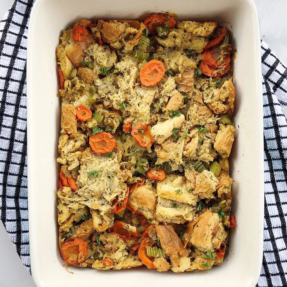 Meatless Stuffing Casserole