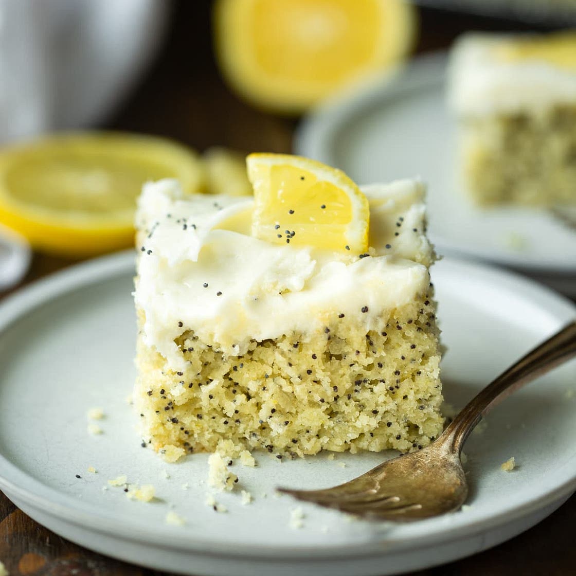 Lemon Poppy Seed Cake with Cream Cheese Frosting