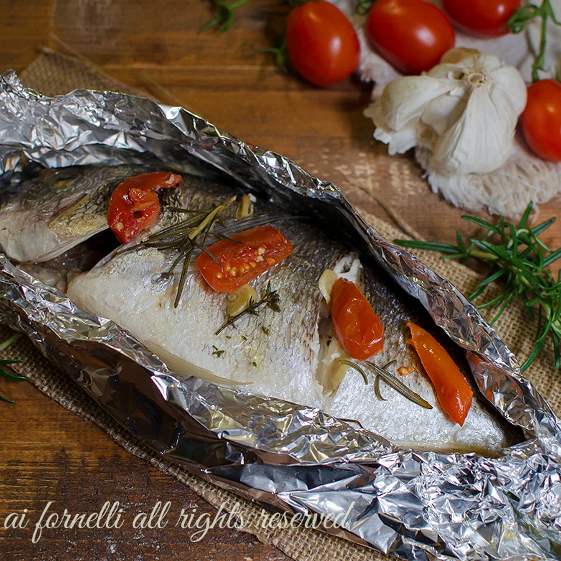 ORATA AL CARTOCCIO al FORNO con Pomodorini