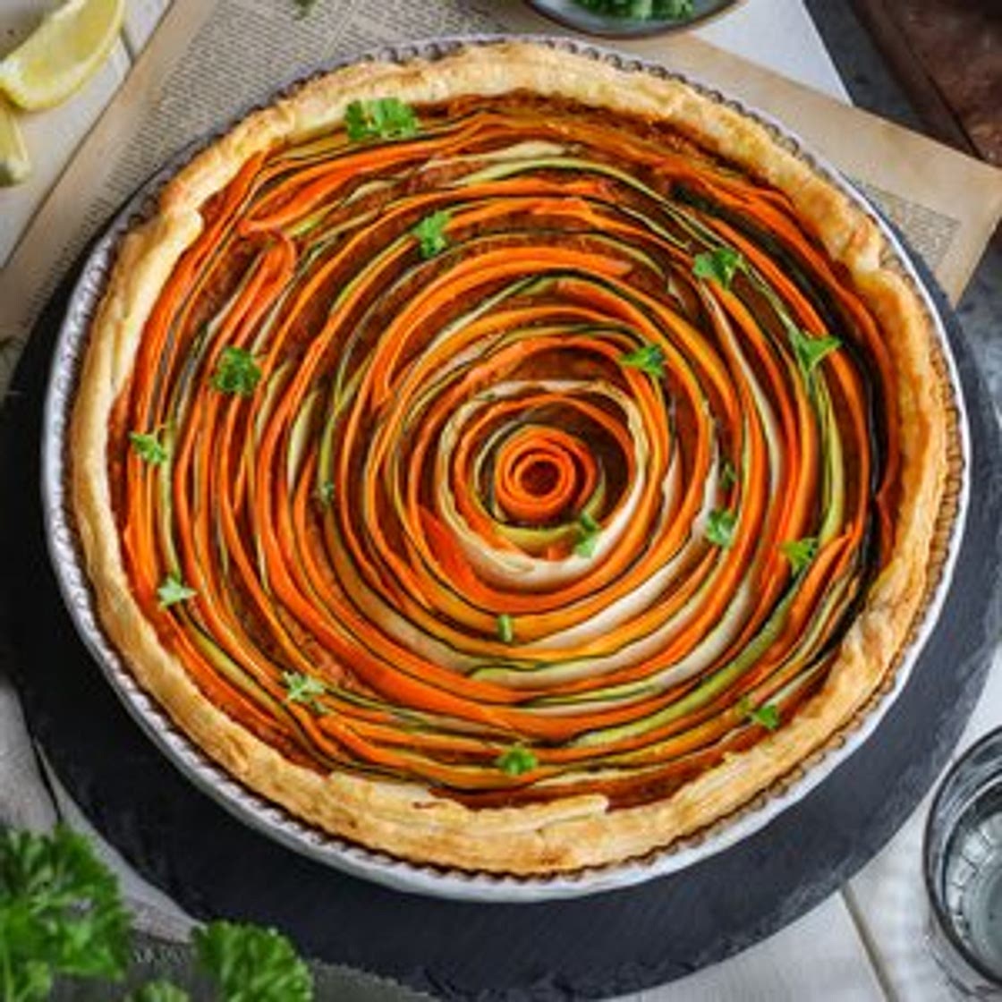 Sun-Dried Tomato & Roasted Vegetable Tart