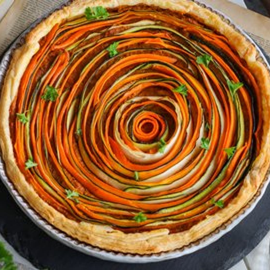 Sun-Dried Tomato & Roasted Vegetable Tart