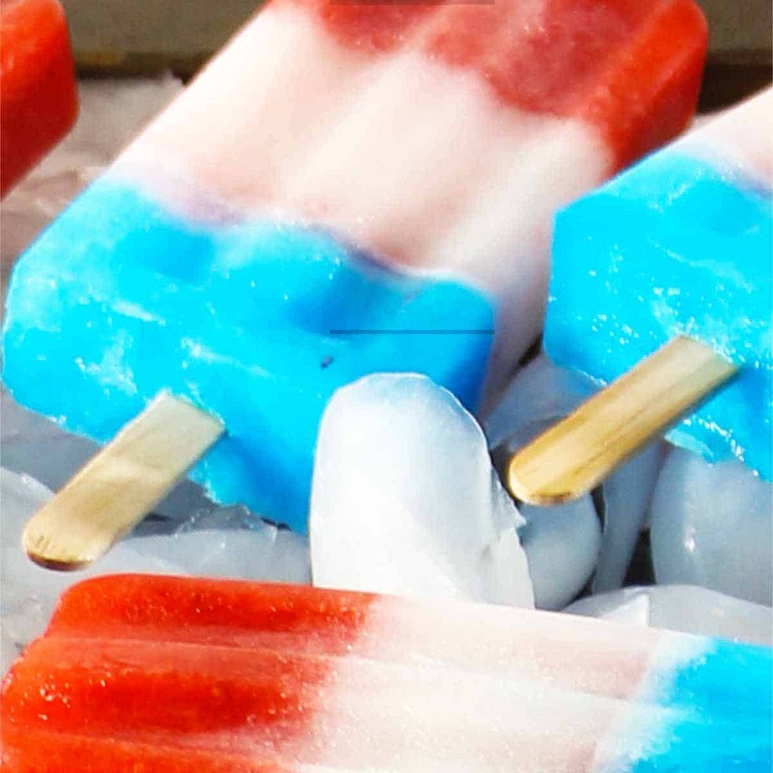 Red White and Blue Popsicles