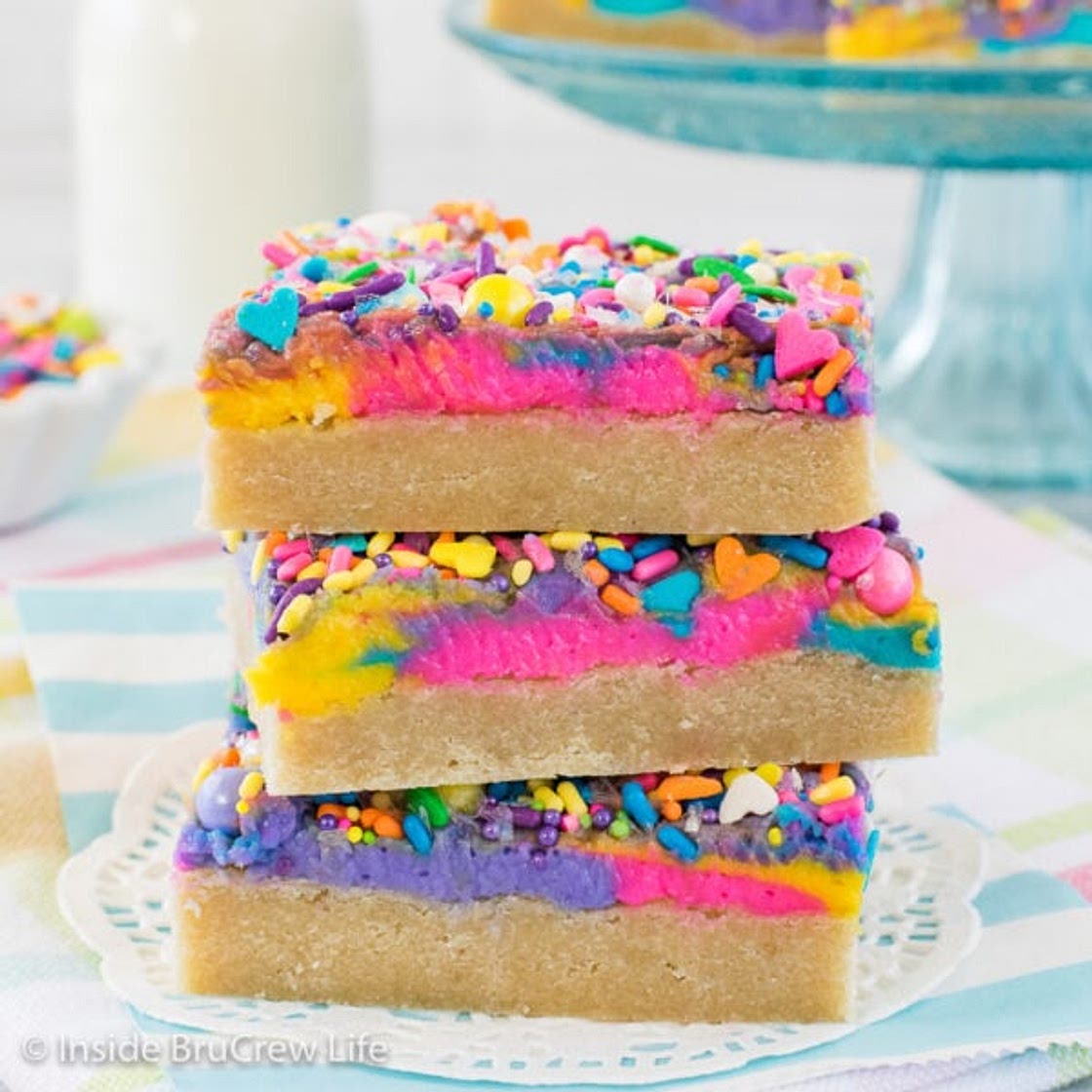 Unicorn Sugar Cookie Bars Recipe
