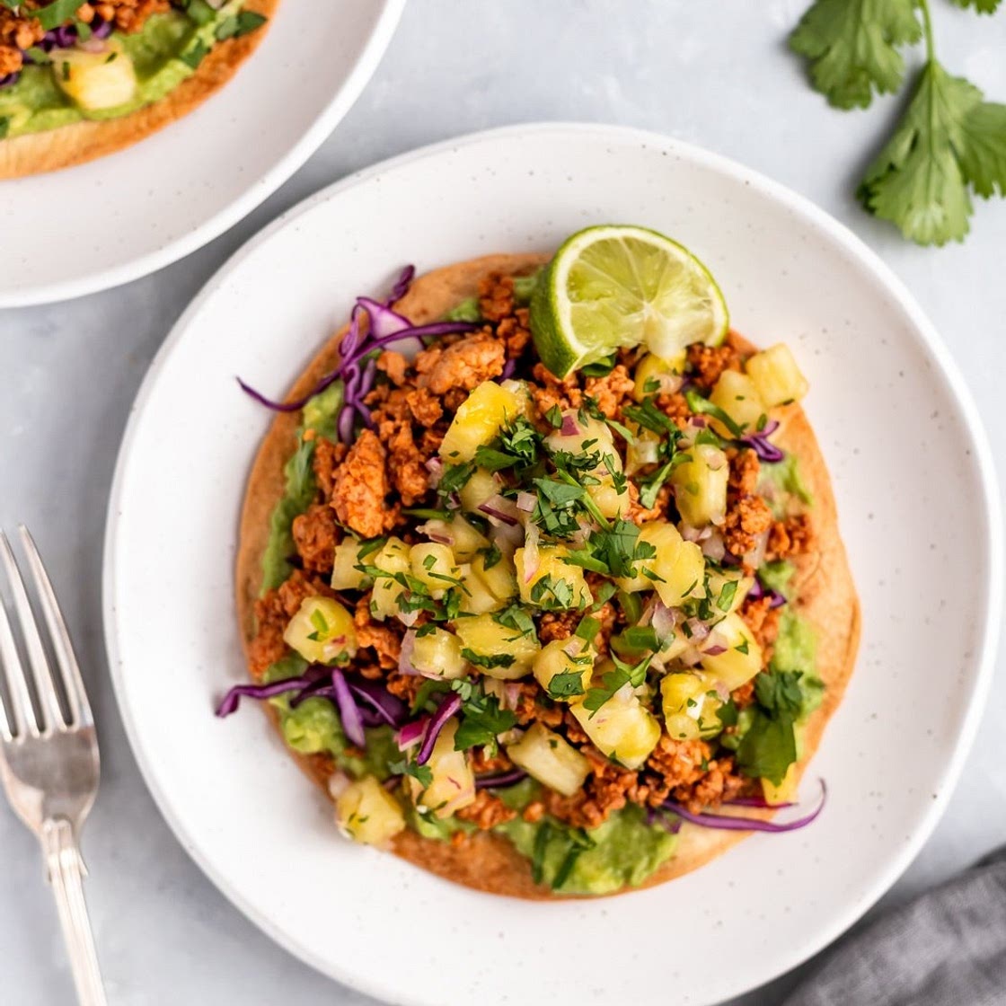 Chipotle Chicken Tostadas with Pineapple Salsa