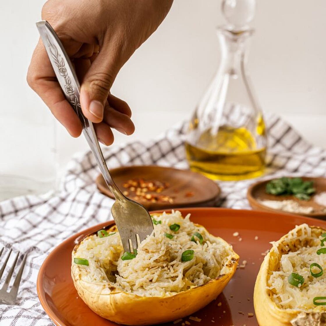 Alfredo Spaghetti Squash