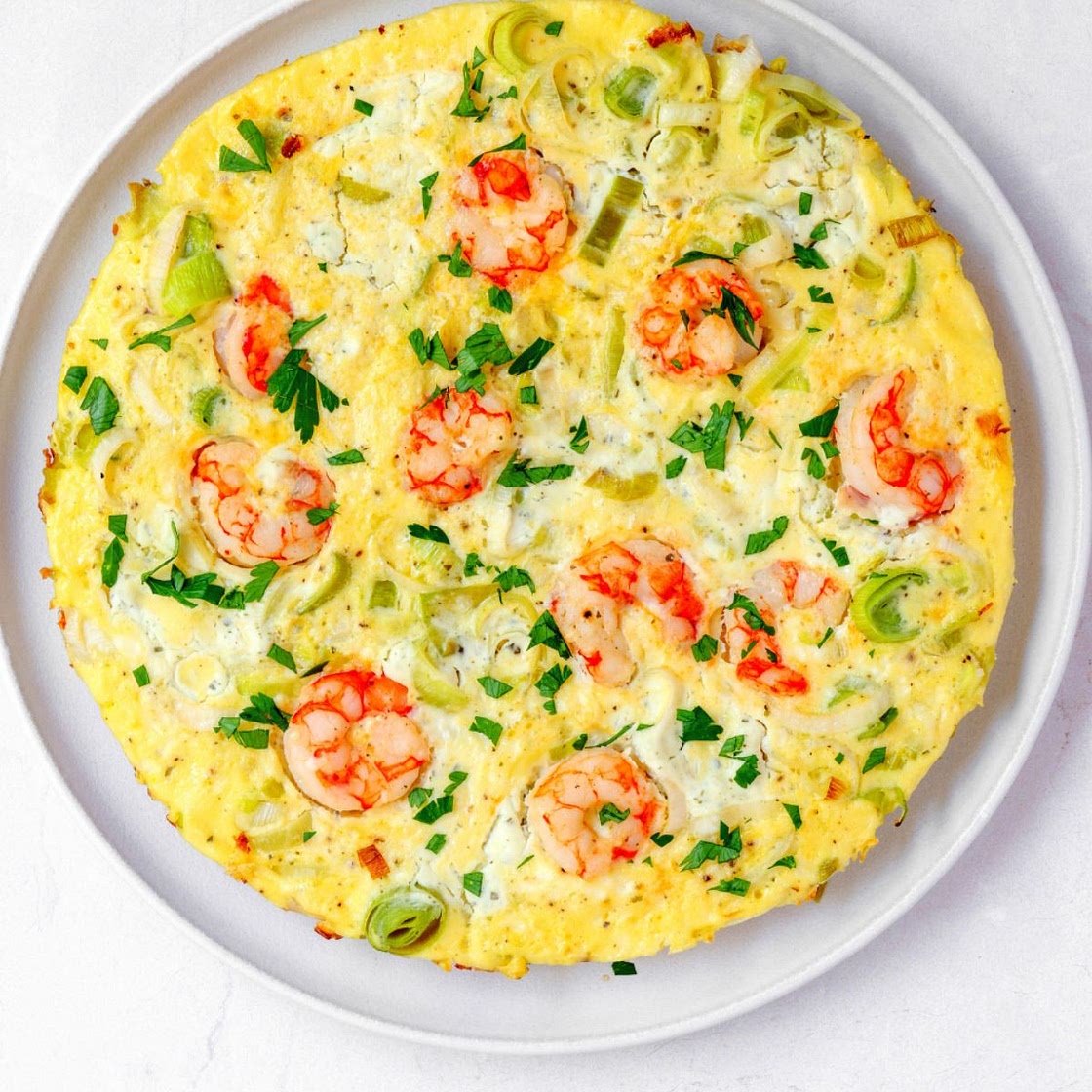 Prawn and Leek Frittata