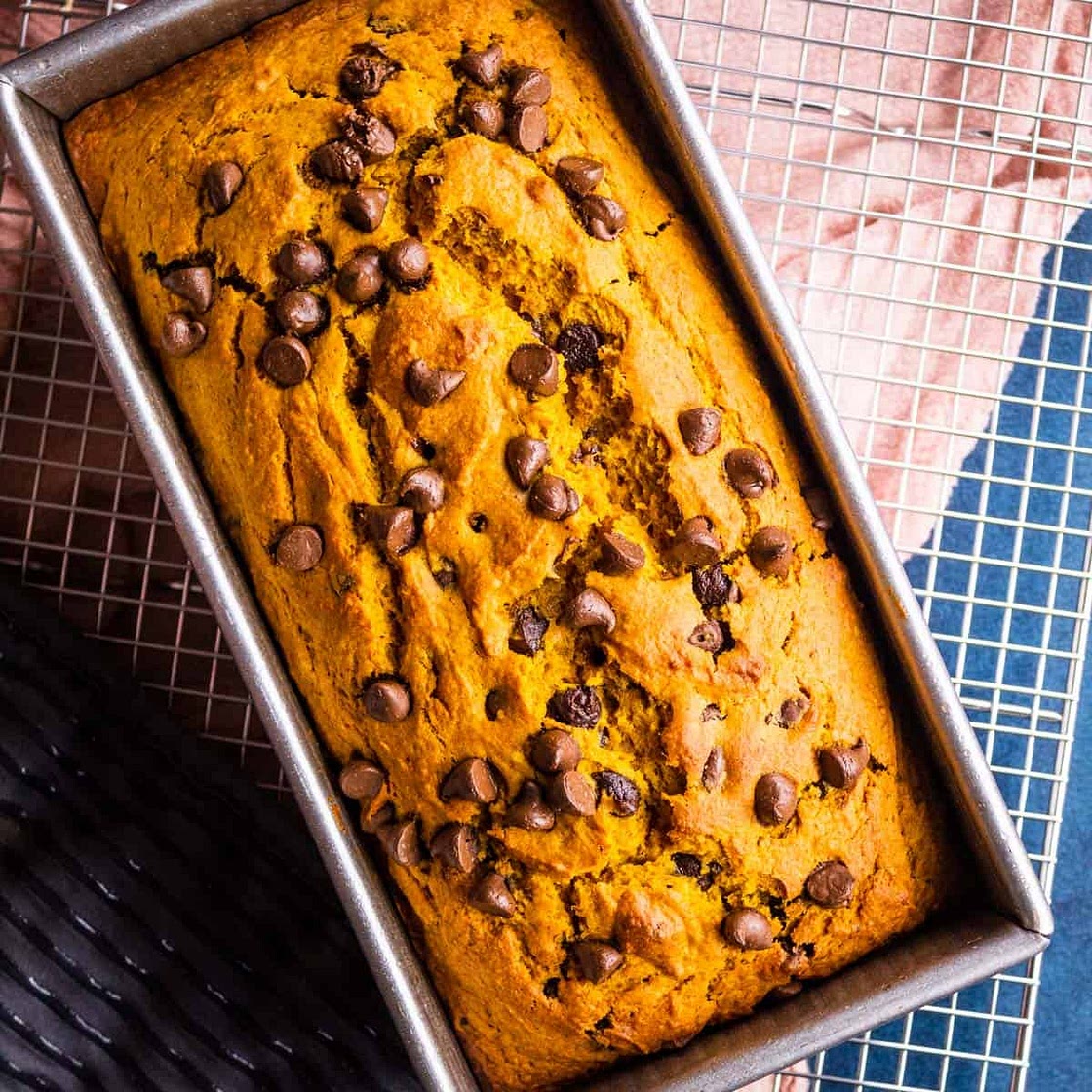Pumpkin Chocolate Chip Bread