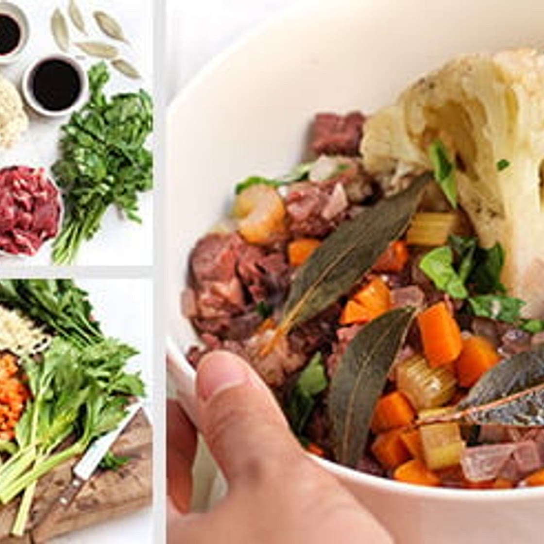 Whole Cauliflower in Heavenly Beef Ragoût