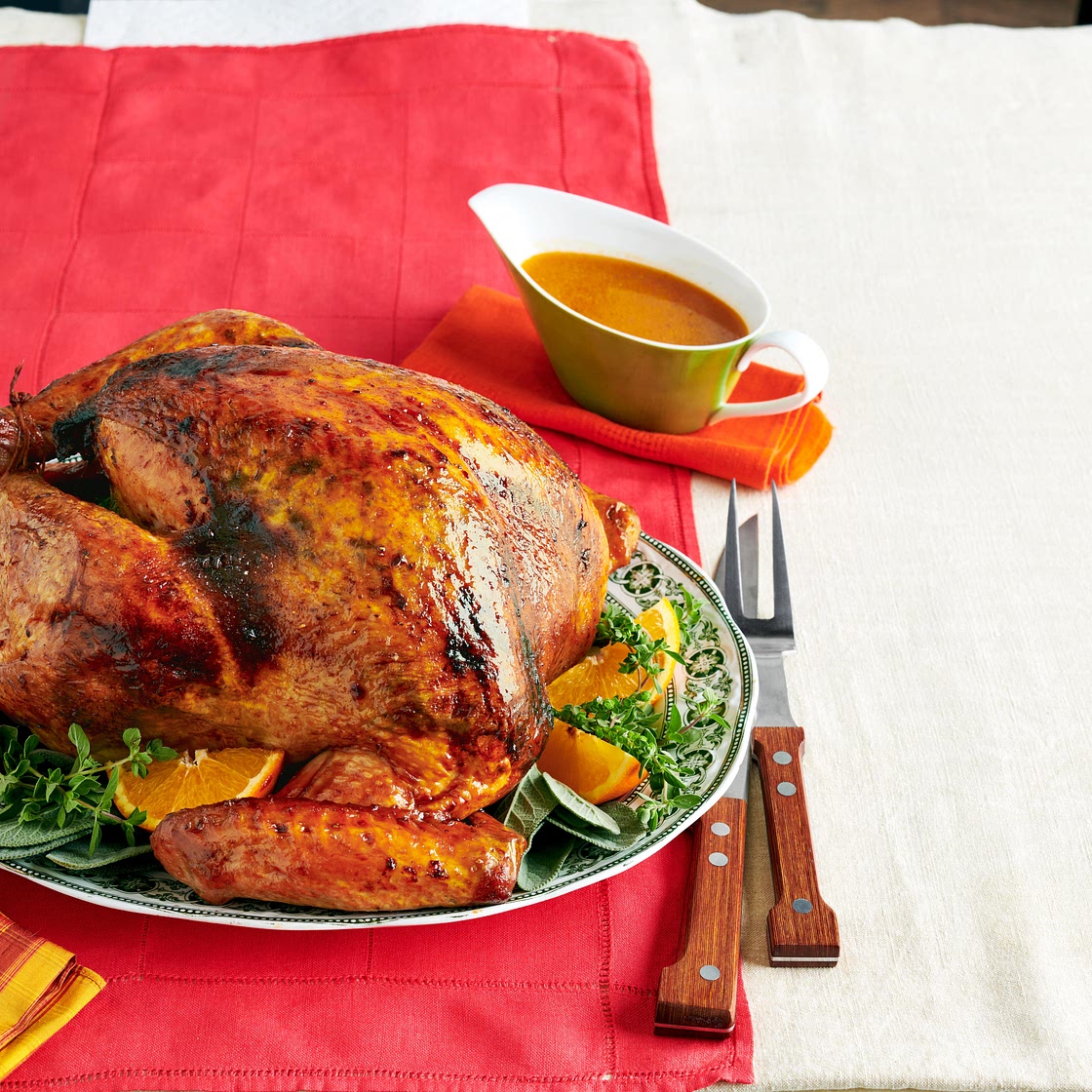 Honey-Chipotle Glazed Turkey with Gravy