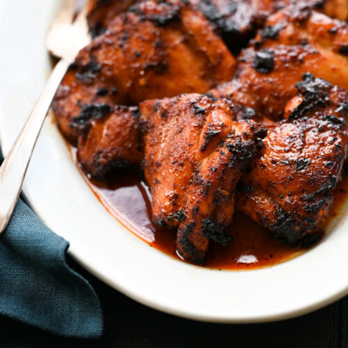 BBQ-Spiced Chicken Thighs with Tangy Honey Glaze