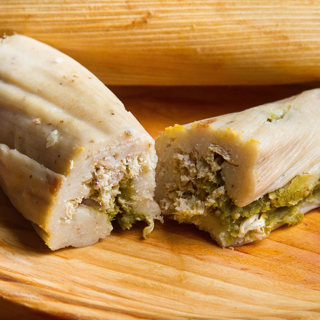 Green Chile Chicken Tamales (Tamales con Salsa Verde y Pollo)