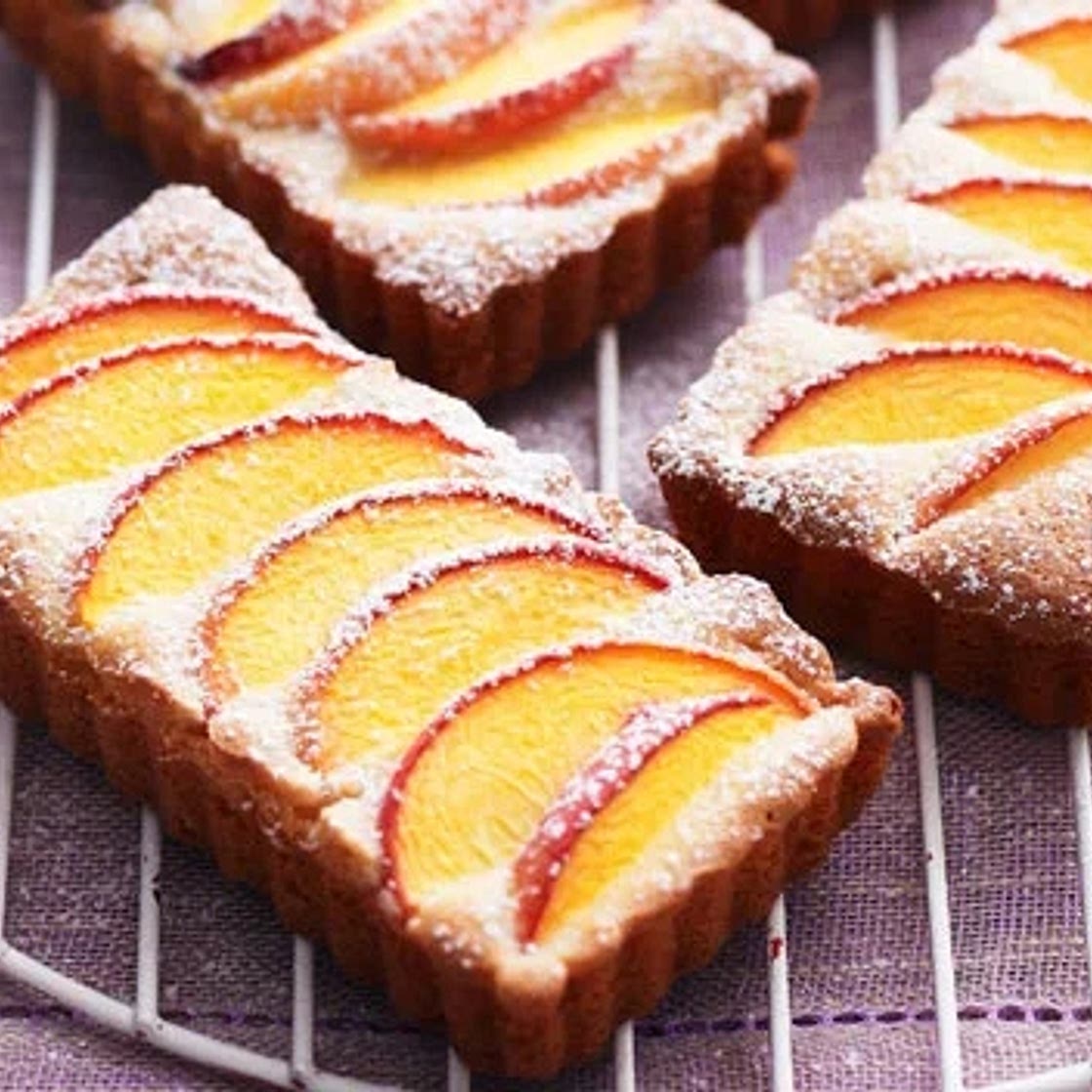 Peach and almond tarts
