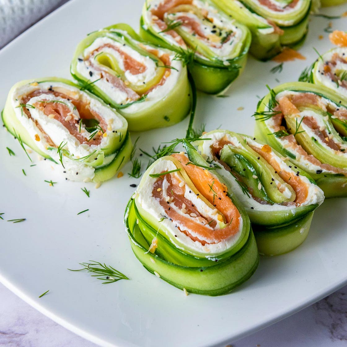 Cucumber Smoked Salmon Rolls