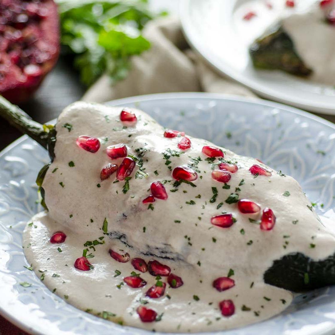 Vegan Chiles en Nogada