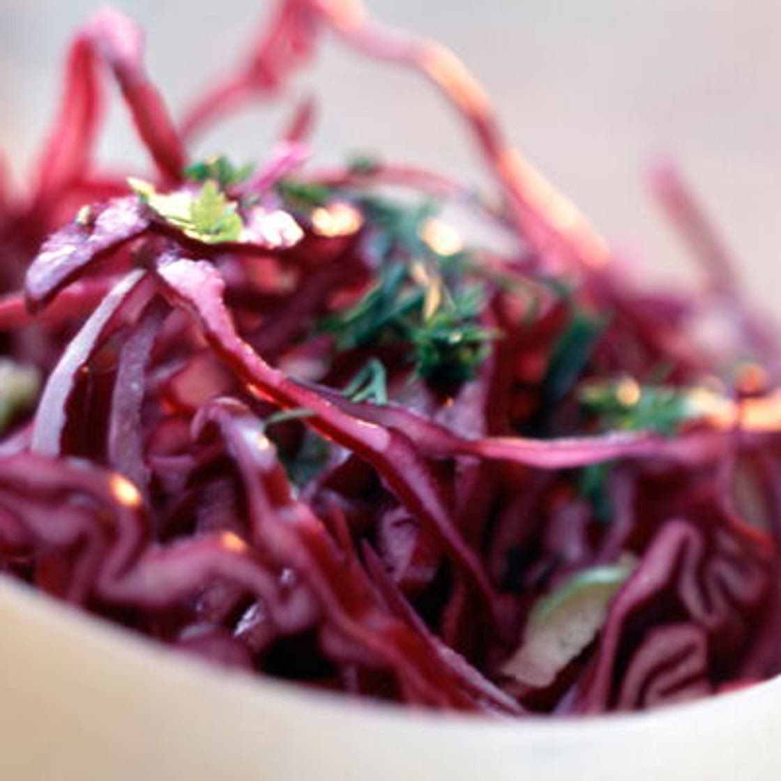 Chou rouge en salade