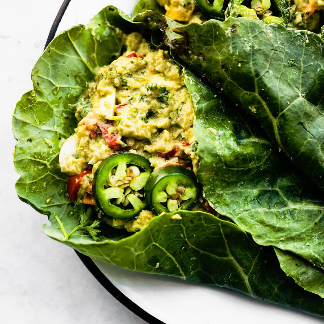Mexican Avocado Egg Salad Wraps