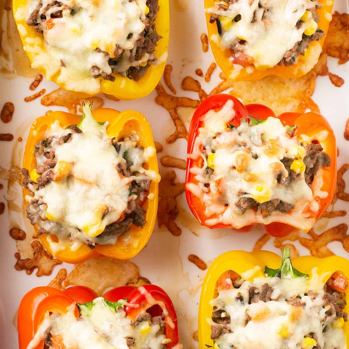 Healthy Stuffed Peppers with Ground Beef (Easy 30 Minute Recipe)