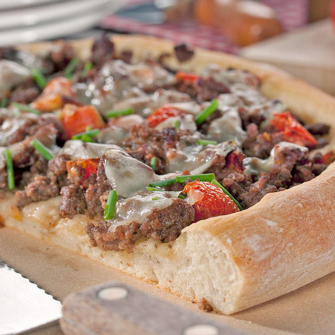 Beefy Garlic Pizza