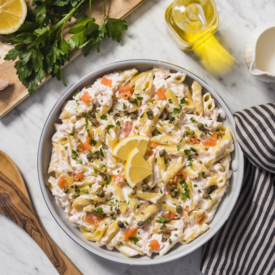 Penne with Smoked Salmon and Cream Cheese
