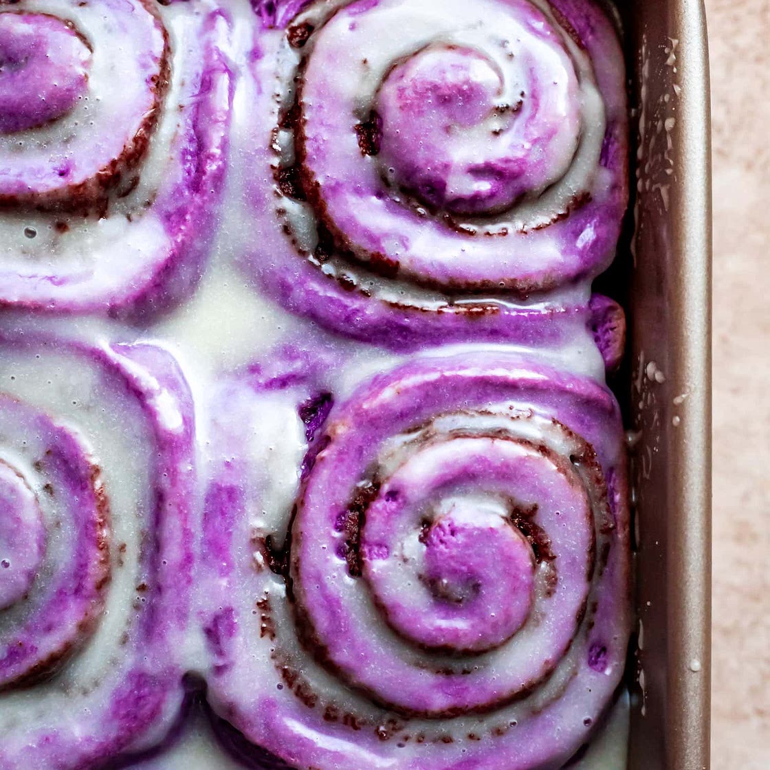 Fluffy and Moist Ube Cinnamon Rolls