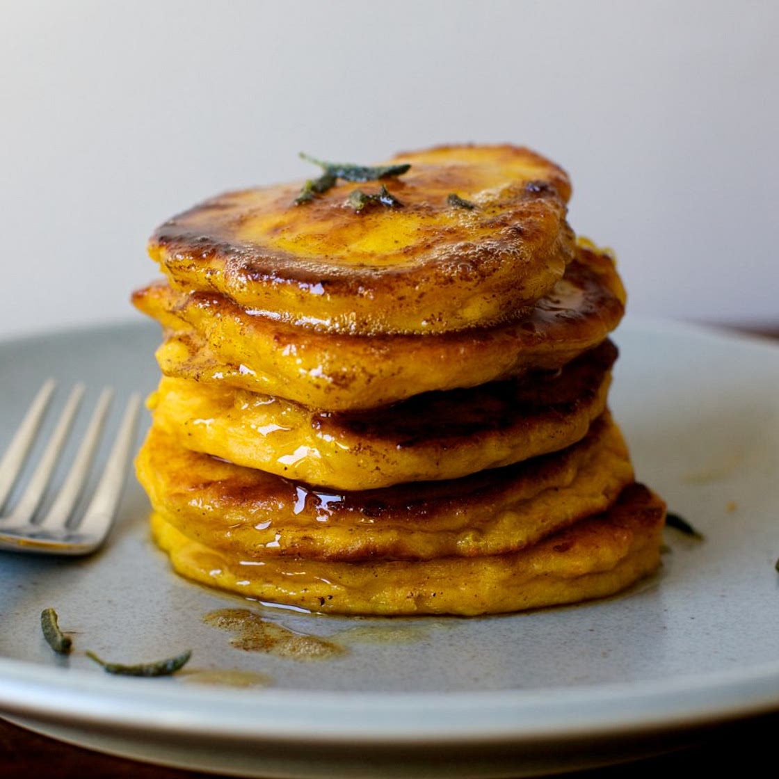 Winter Squash Pancakes with Crispy Sage and Brown Butter
