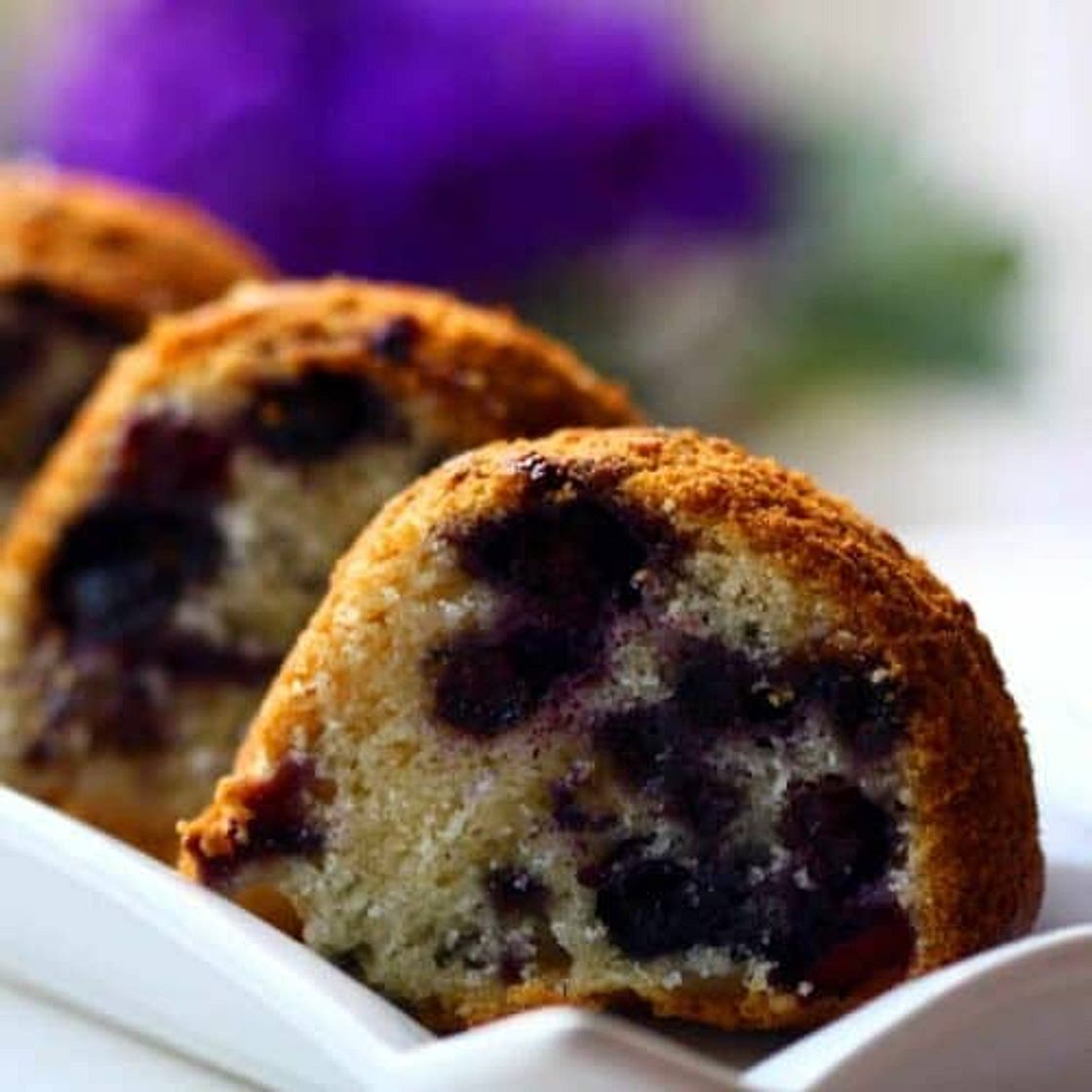 Eggless Blueberry Pound Cake