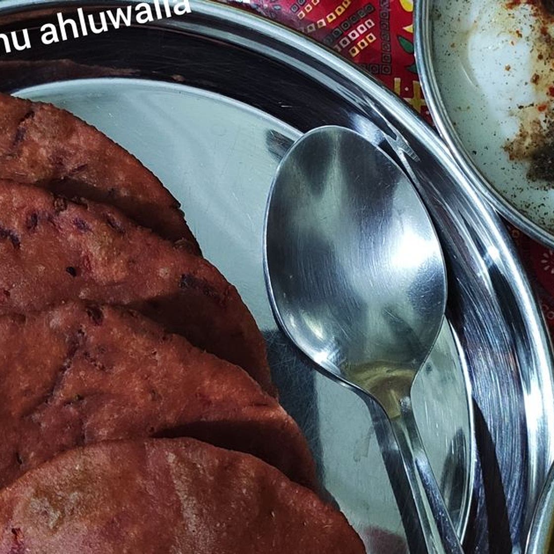 बीटरूट मसाला पूरी (beetroot masala puri recipe in hindi)