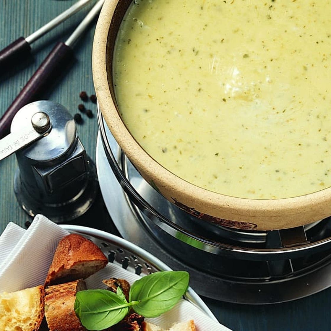 Pesto-Fondue