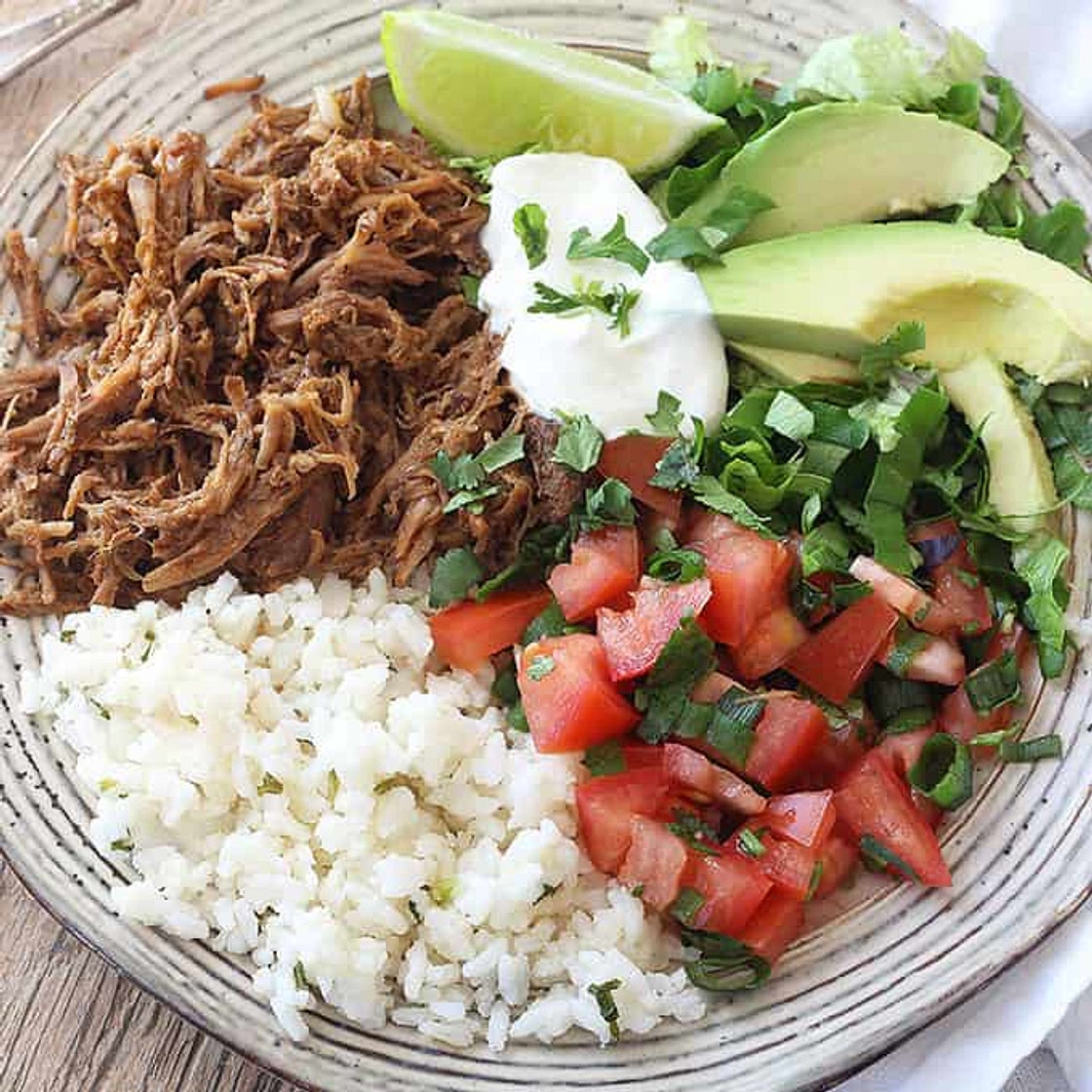 Chipotle Pork Carnitas Burrito Bowls