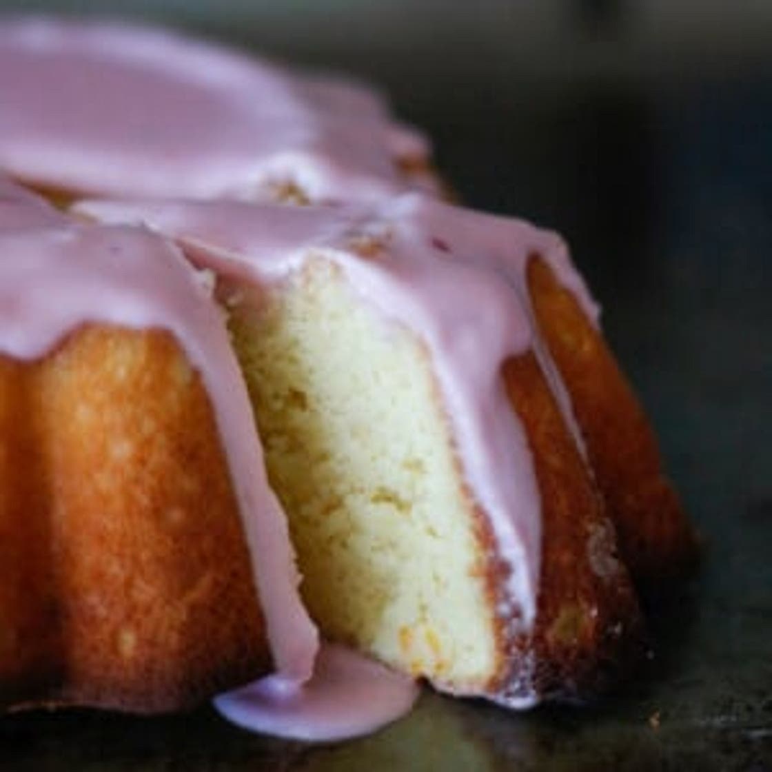 Glazed Blood Orange Rum Cake - Low Carb