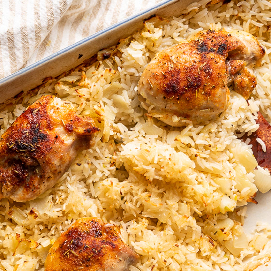 One-Pan Baked Chicken and Rice