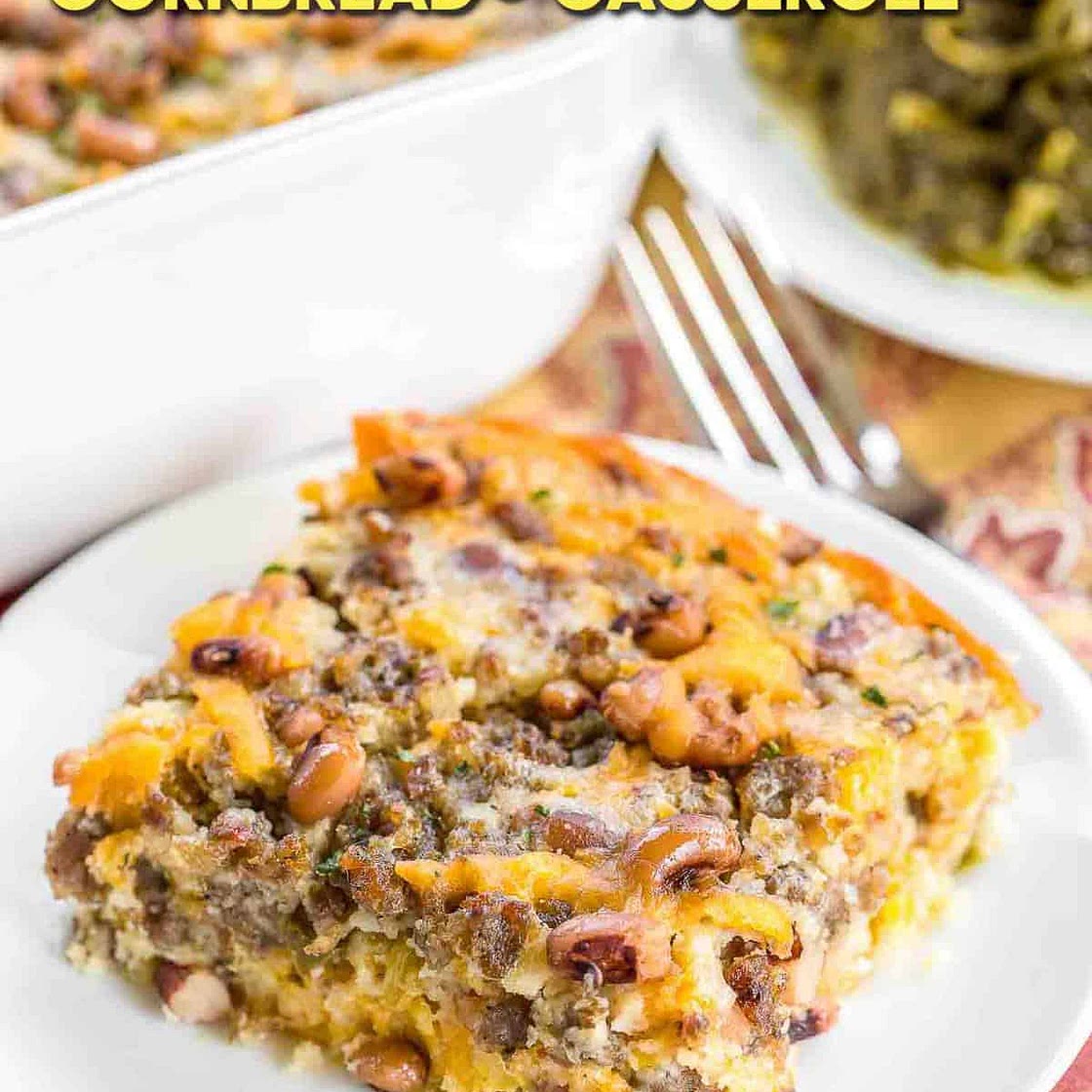 Black Eyed Pea Cornbread Casserole