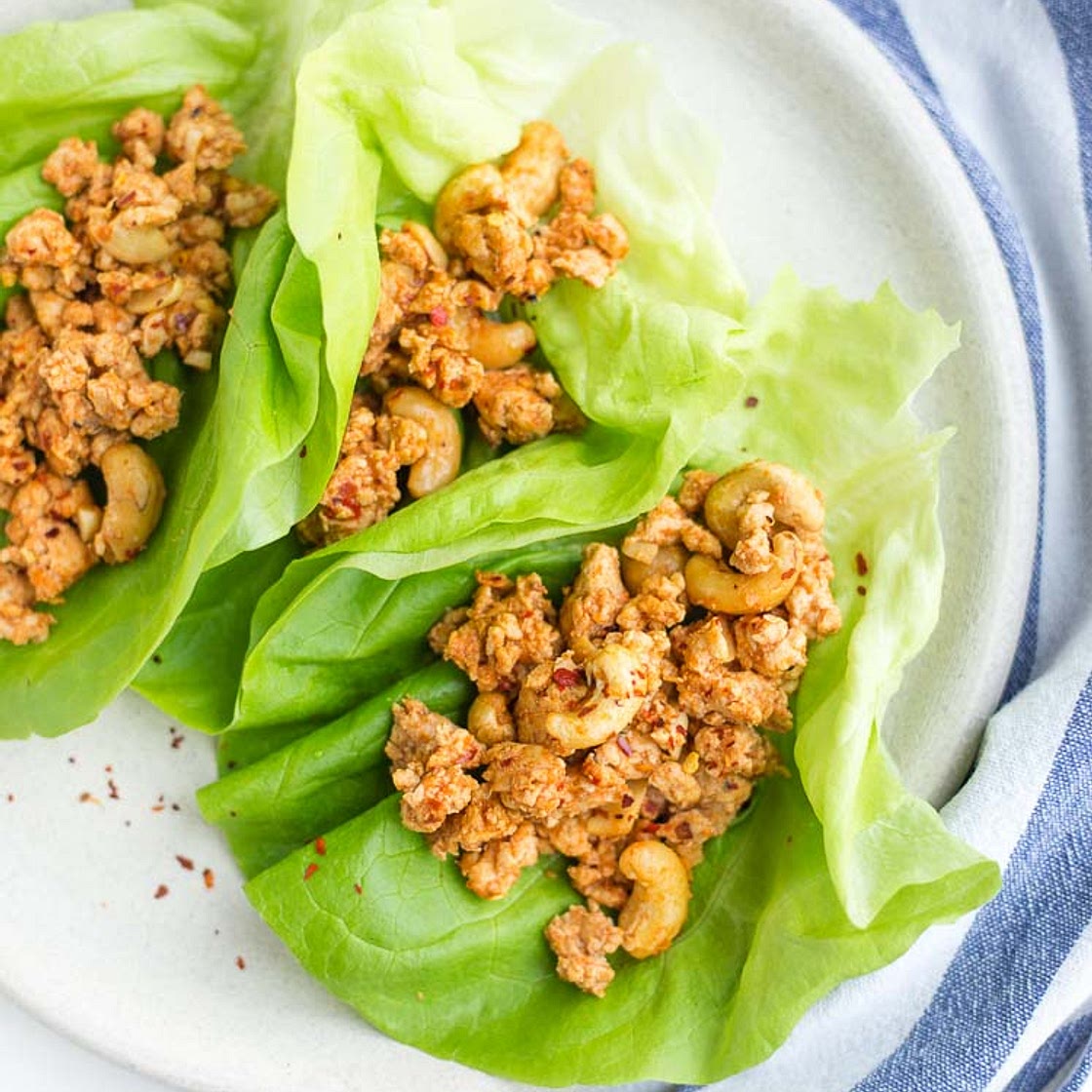 Cashew Chicken Lettuce Wraps