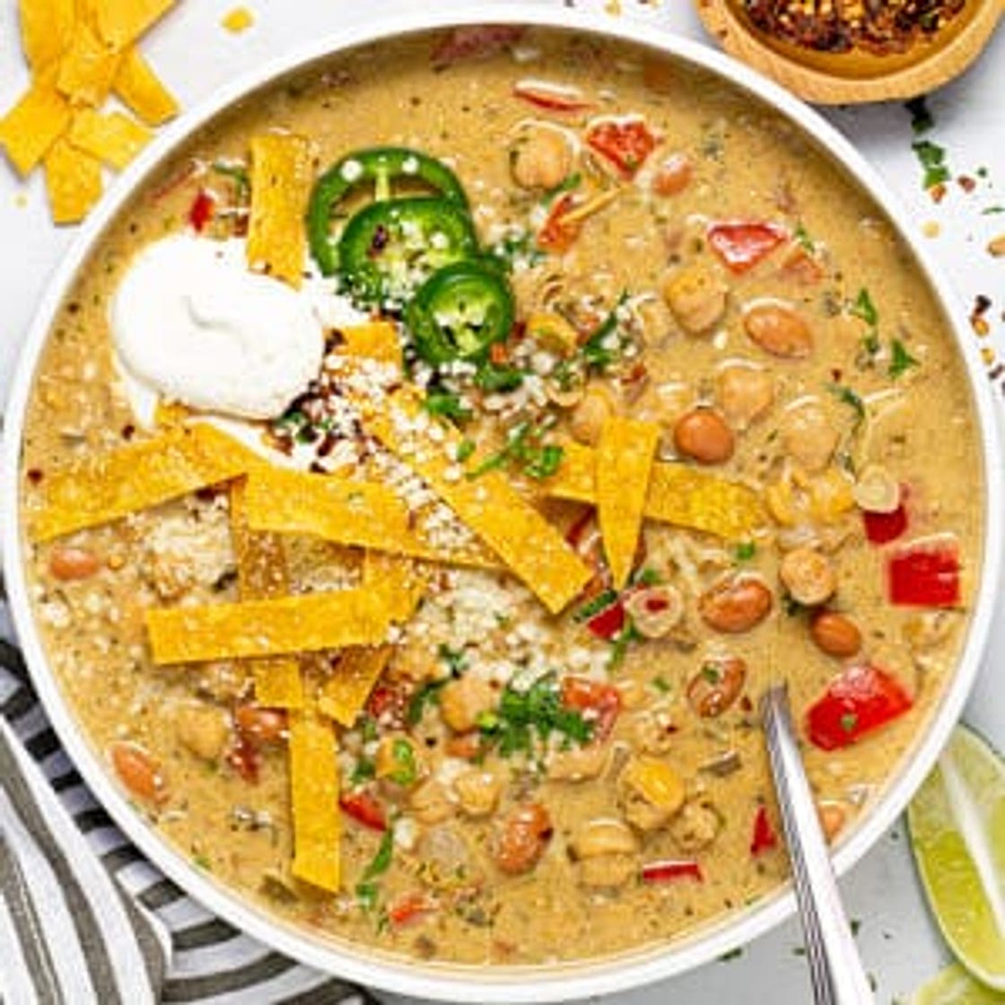 Vegan White Chickpea Chili