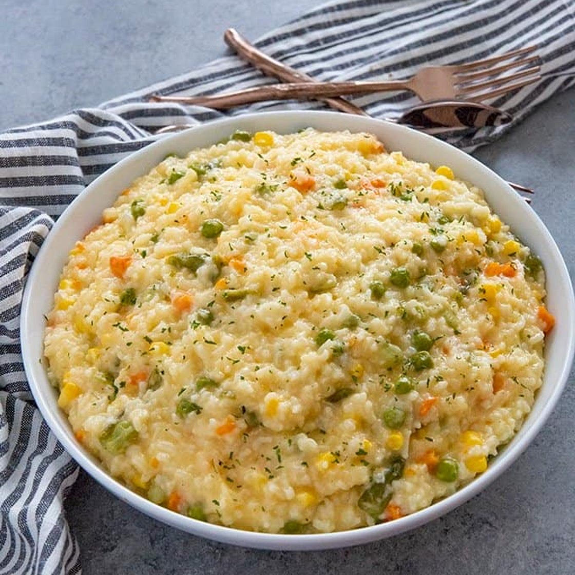 Cheesy Instant Pot Rice and Vegetables