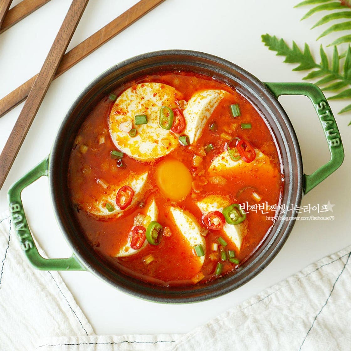 백종원 순두부찌개 끓이는법 돼지고기 순두부찌개 양념장