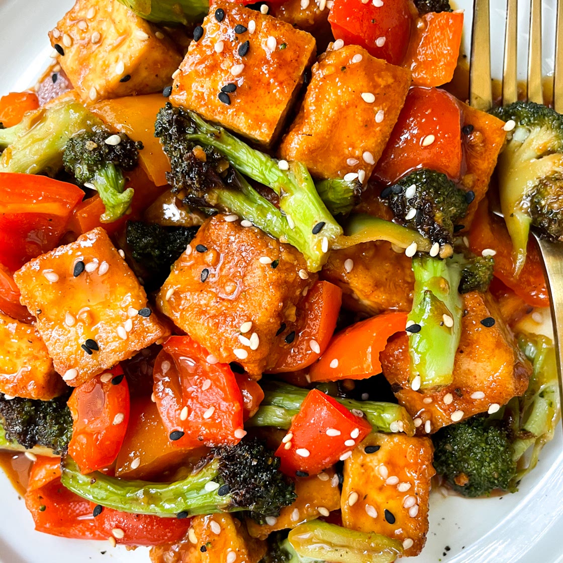 Orange Tofu with OJ Glaze