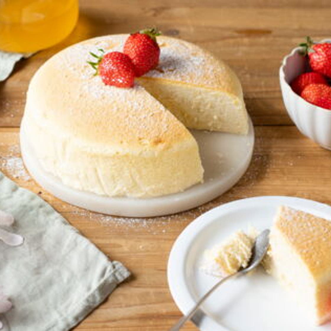 Cheesecake soufflé japonais