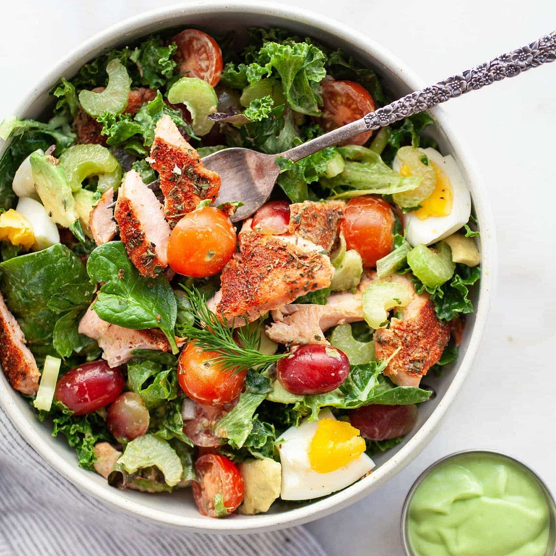 Healthy Blackened Salmon Salad