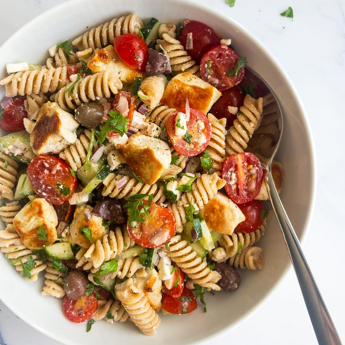 Greek Chicken Pasta Salad