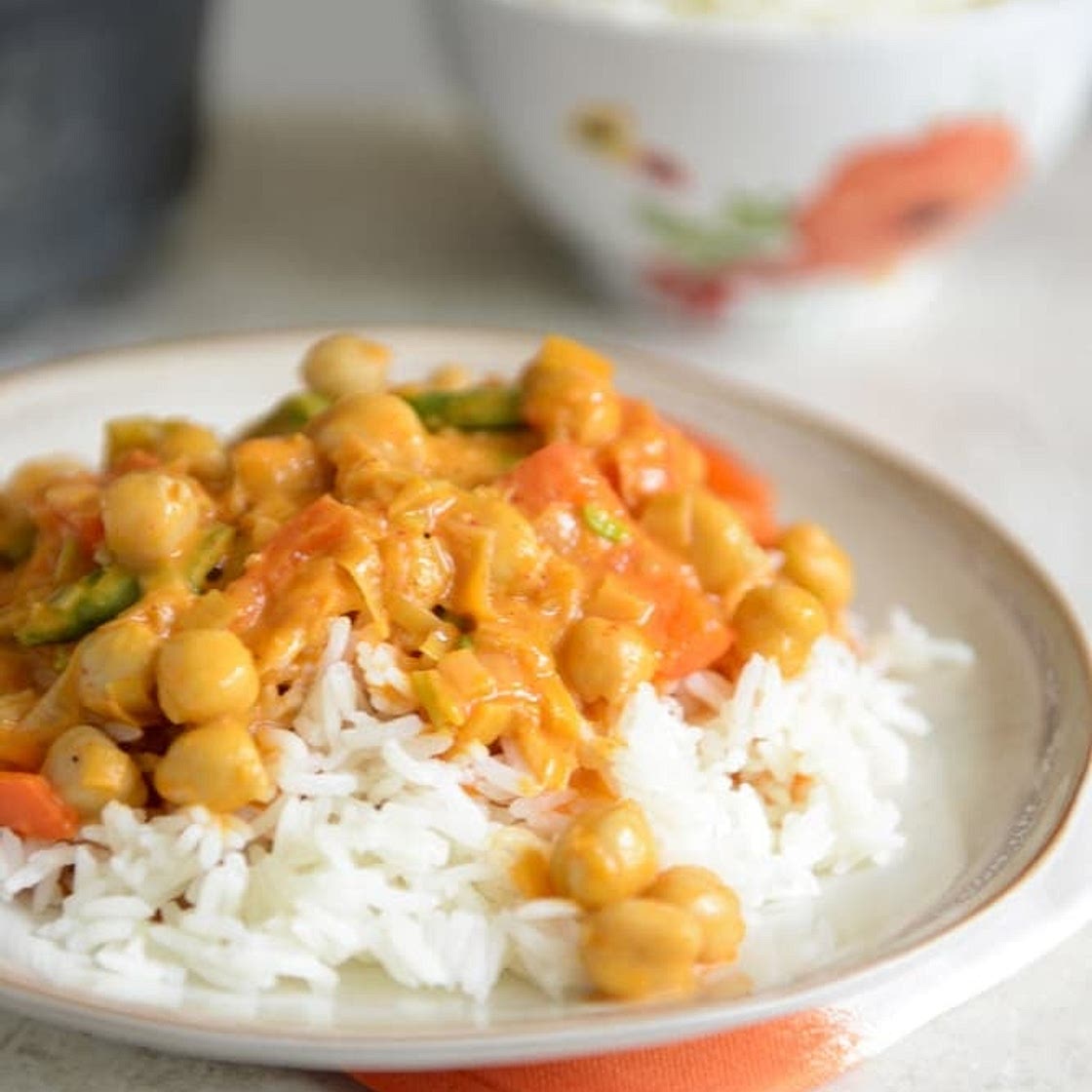 Easy Chickpea Curry with Coconut Rice