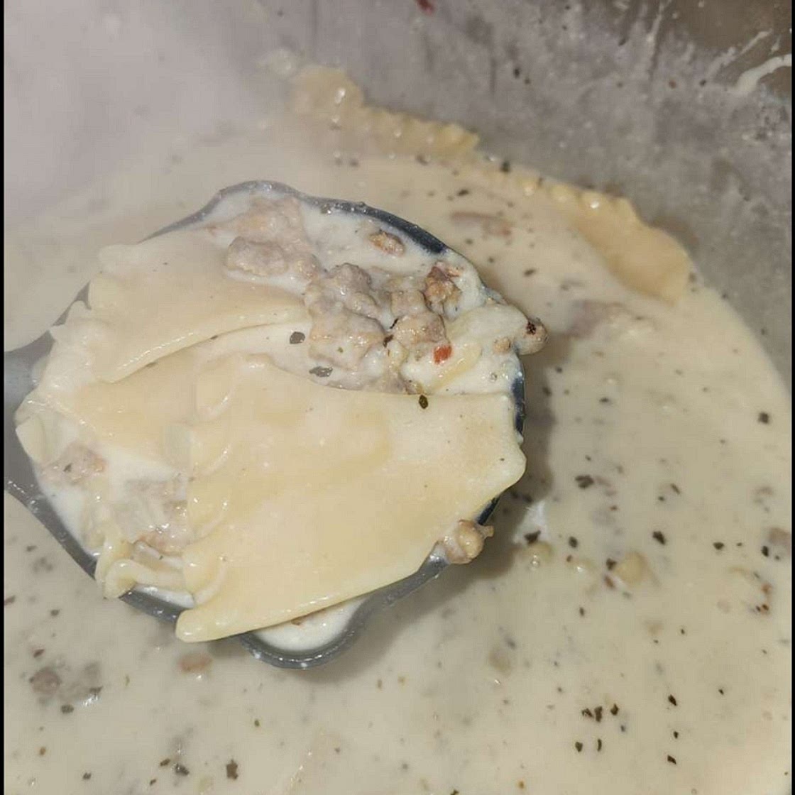 Alfredo Lasagna Soup